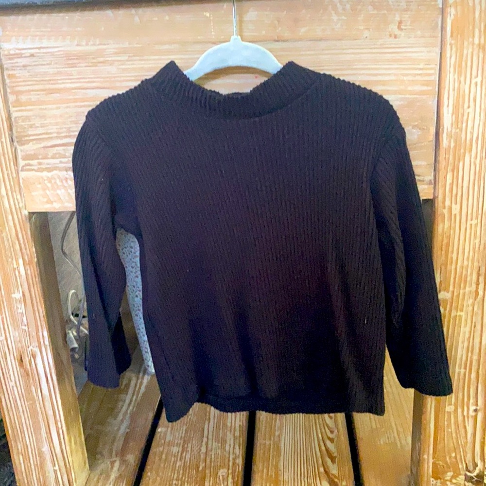 Zara Black Long Sleeve Knit 12-18m